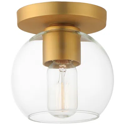 Maxim Knox 1-light Flush Mount Natural Aged Brass