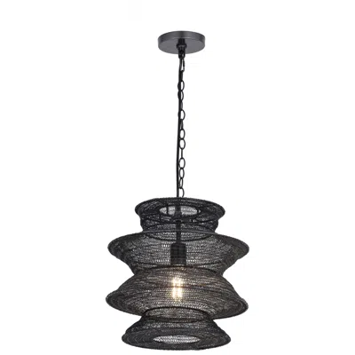Maxim Krabi 14" Wide Black 1-light Pendant