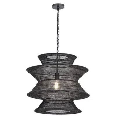 Maxim Krabi 22 1/2" Wide Black Large 1-light Pendant
