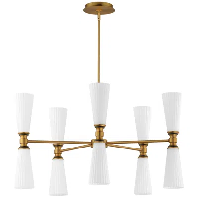 Maxim Krevat 10-light Chandelier Black / Natural Aged Brass