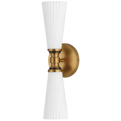 Maxim Krevat 17" High Natural Aged Brass 2-light Wall Sconce
