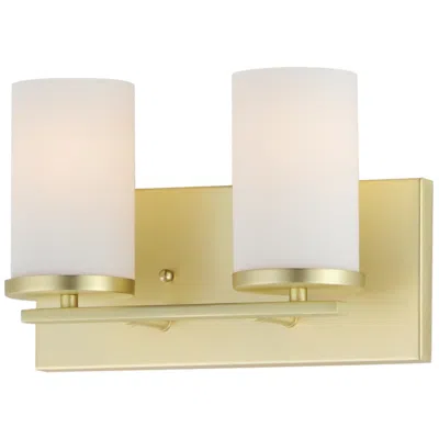 Maxim Lateral 12" Wide Satin Brass 2-light Bath Vanity