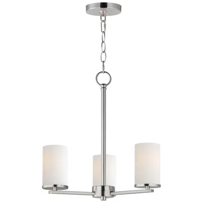 Maxim Lateral 18" Wide White/satin Nickel 3-light Chandelier