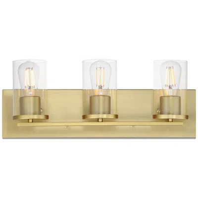 Maxim Lateral 20" Wide Clear/satin Brass 3-light Bath Vanity