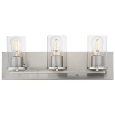 Maxim Lateral 20" Wide Clear/satin Nickel 3-light Bath Vanity