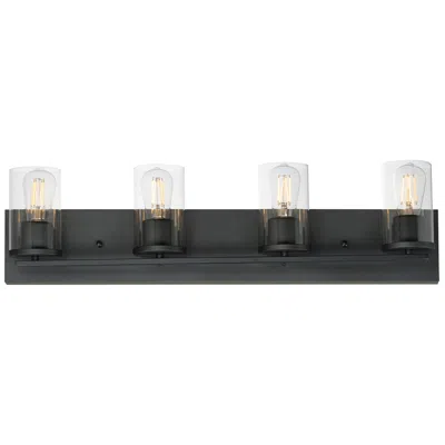 Maxim Lateral 30" Wide Clear/black 4-light Bath Vanity