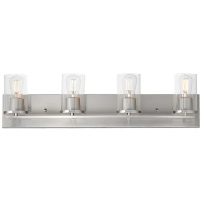 Maxim Lateral 30" Wide Clear/satin Nickel 4-light Bath Vanity