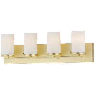 Maxim Lateral 30" Wide Satin Brass 4-light Bath Vanity