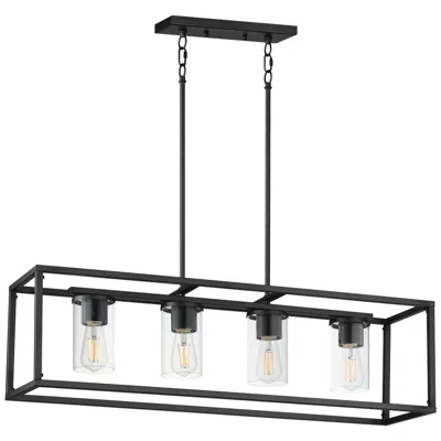 Maxim Lateral 36" Clear/black 4-light Linear Pendant