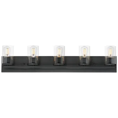 Maxim Lateral 36" Clear/black 5-light Bath Vanity