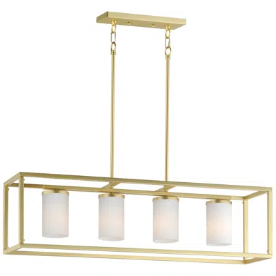 Maxim Lateral 36" Satin Brass 4-light Linear Pendant