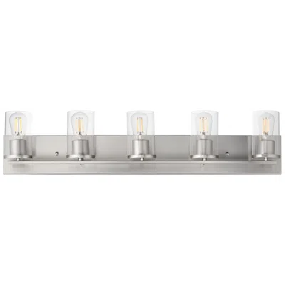 Maxim Lateral 36" Wide Clear/satin Nickel 5-light Bath Vanity