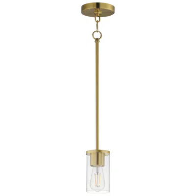 Maxim Lateral 4 3/4" Wide Clear/satin Brass Mini Pendant