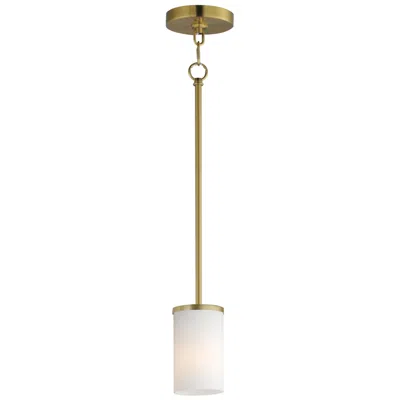 Maxim Lateral 4 3/4" Wide White/satin Brass Mini Pendant