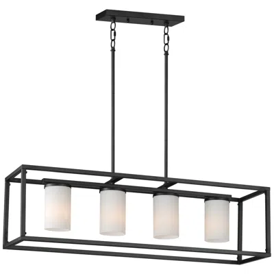 Maxim Lateral 4-light Linear Pendant Black