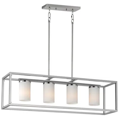 Maxim Lateral 4-light Linear Pendant Satin Nickel