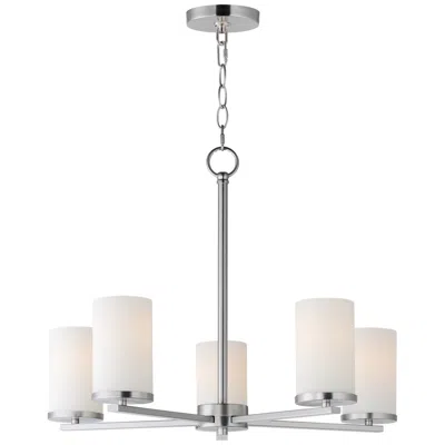 Maxim Lateral 5-light Chandelier Satin Nickel