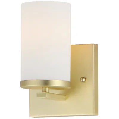 Maxim Lateral 7 3/4" High Satin Brass 1-light Bath Vanity
