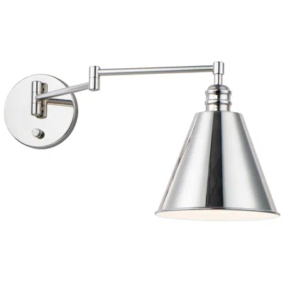 Maxim Library 1-light 8" Wide Polished Nickel Wall Sconce