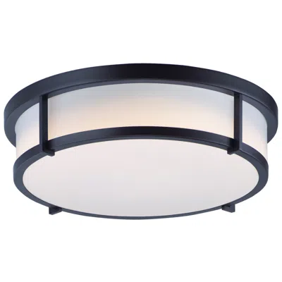 Maxim Lighting Rogue 17" Wide Black And White Round Ceiling Light