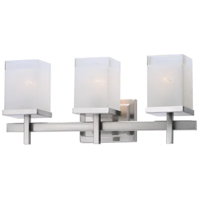 Maxim Lighting Tetra 22" Wide 3-light Satin Nickel Modern Bath Fixture