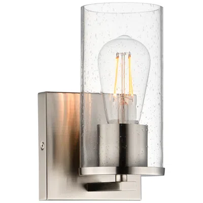 Maxim Livingston 8" High Satin Nickel 1-light Sconce In Gray
