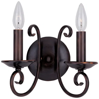 Maxim Loft 9" High Bronze Scroll Candelabra Wall Sconce Light