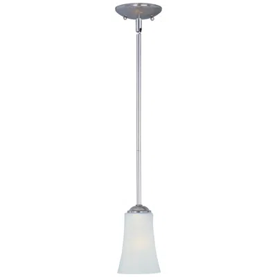 Maxim Logan 1 Light 4.5" Wide Satin Nickel Pendant Light