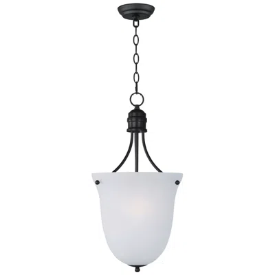 Maxim Logan 12 3/4" Frosted/black 3-light Pendant