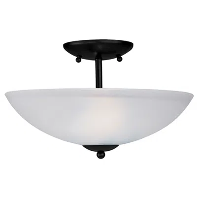 Maxim Logan 13" Black 2-light Semi-flush Mount
