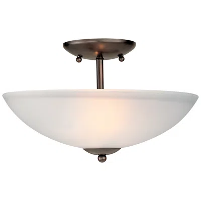 Maxim Logan 13" Wide Oil Rubbed Bronze Semi-flush Ceiling Light