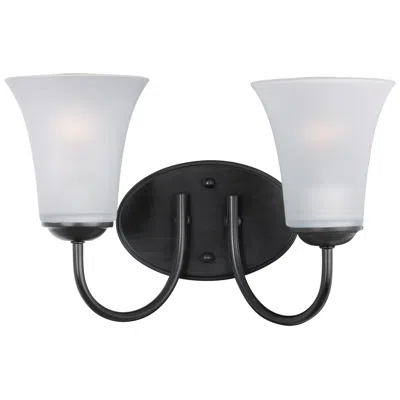 Maxim Logan 14" Wide Black 2-light Bath Vanity