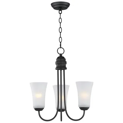 Maxim Logan 17" Wide Black 3-light Chandelier