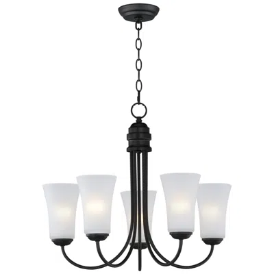 Maxim Logan 20" Wide Black 5-light Chandelier
