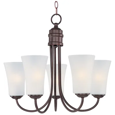 Maxim Logan 20" Wide Oil-rubbed Bronze 5-light Chandelier