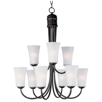 Maxim Logan 28 1/2" Wide 9-light Oil Rubbed Bronze Chandelier