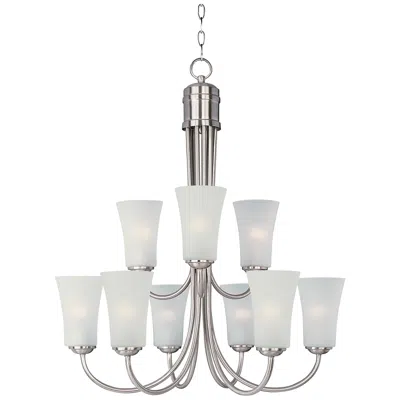Maxim Logan 9-light 28.5" Wide Satin Nickel Chandelier
