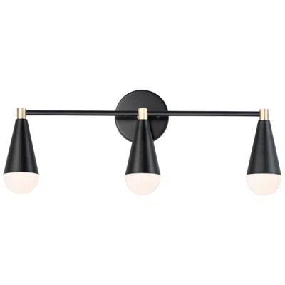 Maxim Lovell 24" Wide Black 3-light Led Bath Light