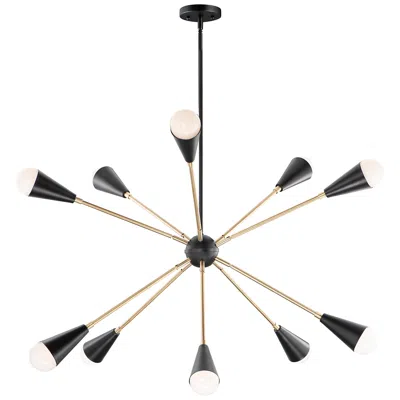 Maxim Lovell 32" Wide Black 10-light Led Pendant Light