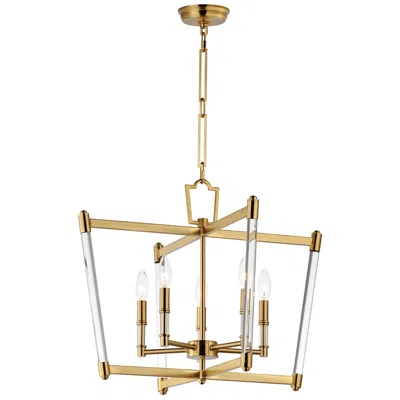 Maxim Lucent 23 1/4" Wide Heritage Brass 5-light Chandelier