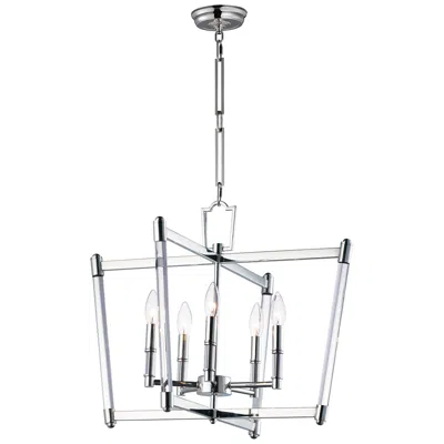 Maxim Lucent 23 1/4" Wide Polished Nickel 5-light Chandelier