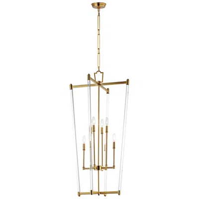 Maxim Lucent 8-light Pendant - Heritage Brass
