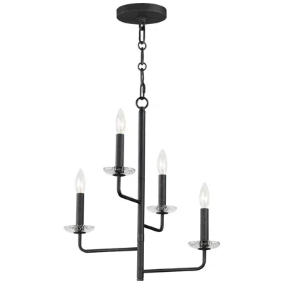 Maxim Madeira 18" Wide Anthracite 4-light Chandelier