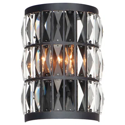 Maxim Madeline 10 3/4" High Black Wall Sconce
