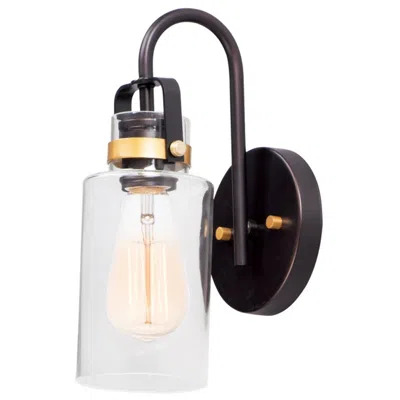 Maxim Magnolia 12" High Bronze And Gold Wall Sconce