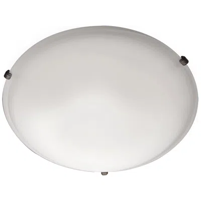 Maxim Malaga 16"w Satin Nickel Frosted Glass Ceiling Light
