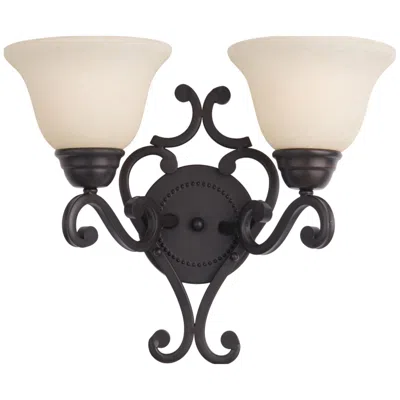 Maxim Manor 13 1/2"h Oil-rubbed Bronze 2-light Wall Sconce