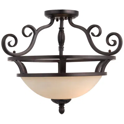 Maxim Manor 2-light Semi-flush Mount Oil Rubbed Bronze