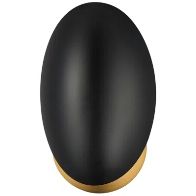 Maxim Maris 8" High Black/natural Aged Brass Wall Sconce