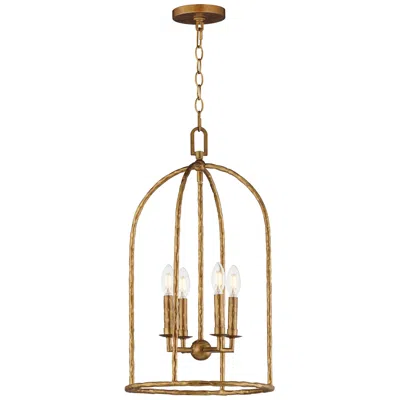 Maxim Martel 14" Wide Etruscan Gold 4-light Pendant